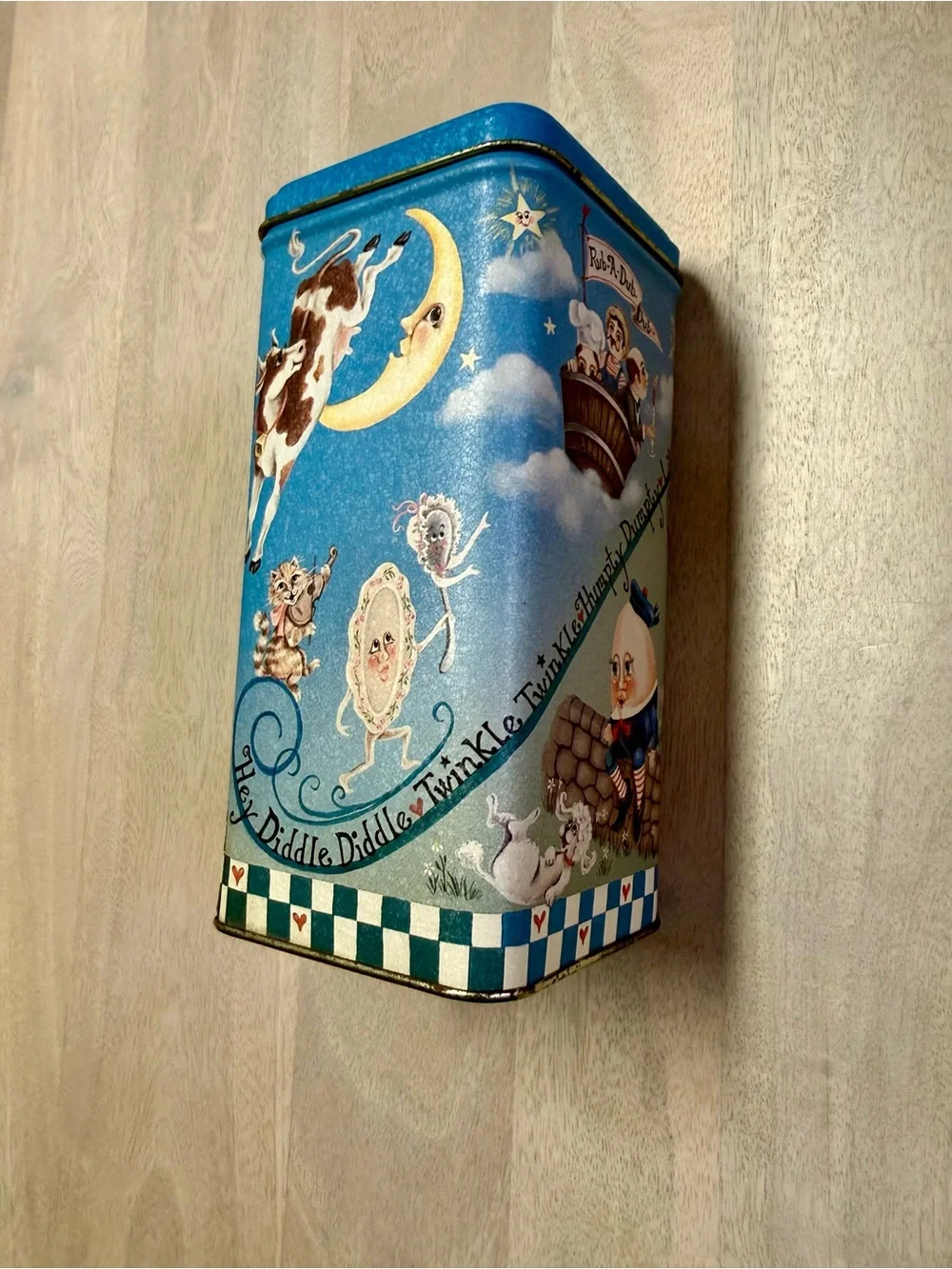 Nursery Rhyme Decorative Tin - Blue